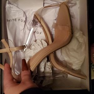 white fox heels